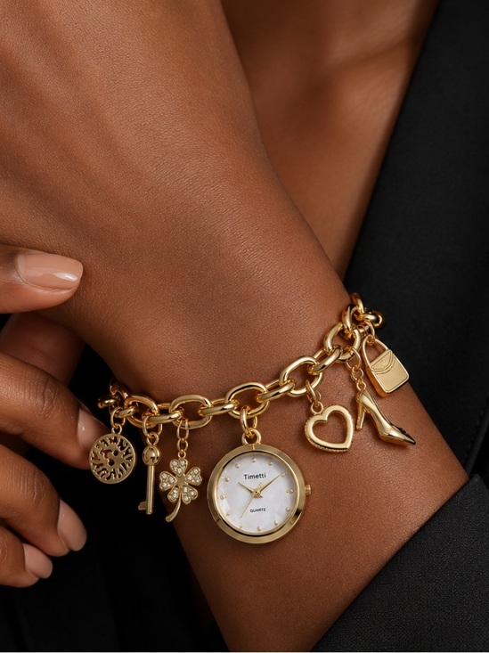 Anthropologie Accessories - Gold Charm Bracelet Watch